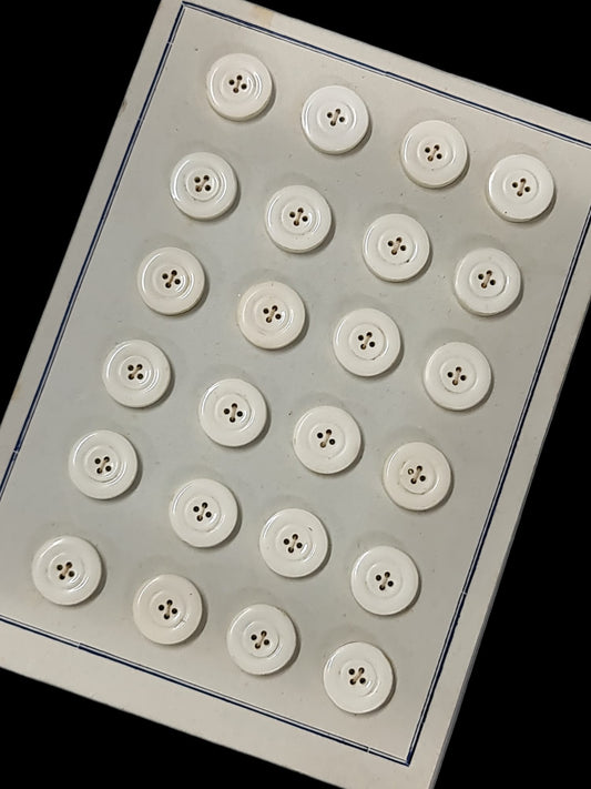 Botones años 20 botones redondos blancos mediano