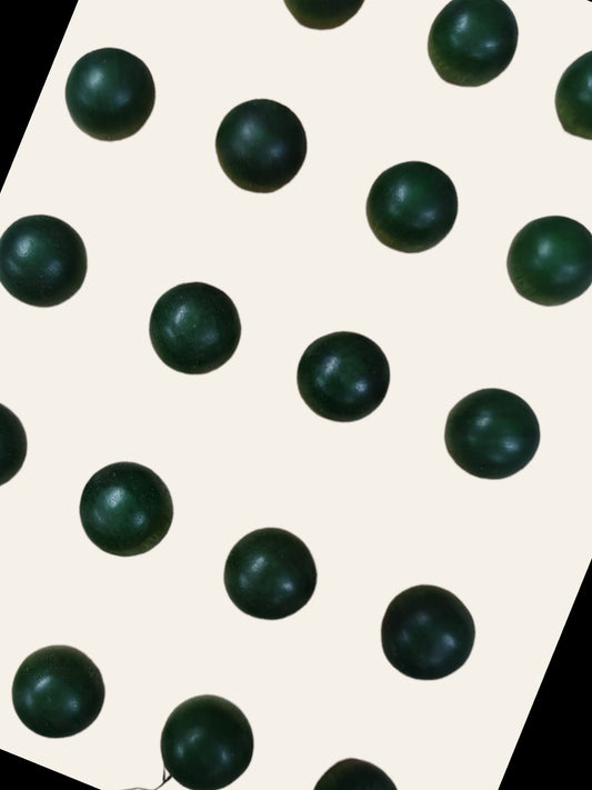 Botones años 20 en forma de esferas color verde